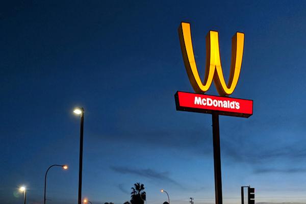 The golden arches were flipped on International Womens Day to resemble a W.