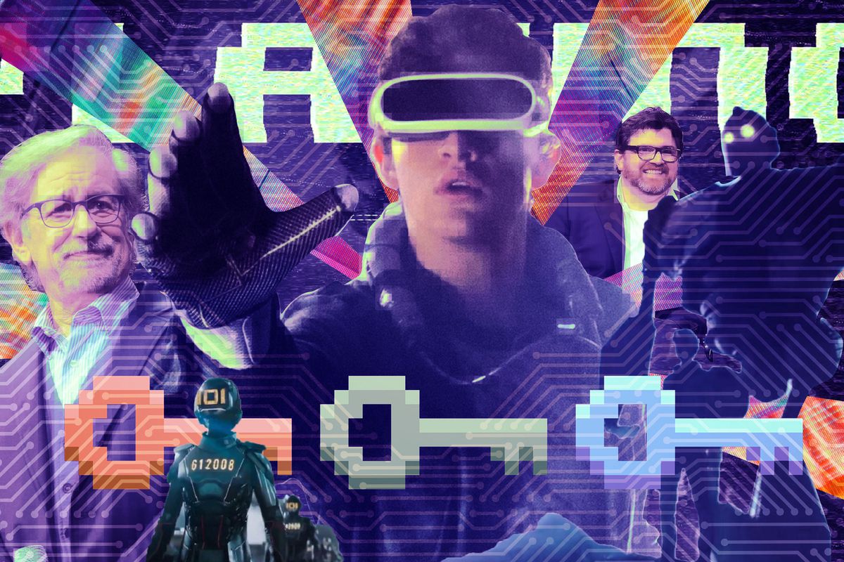 Director Steven Spielberg (left) delivers a blockbuster in Ready Player One, the tale of a teen making his way through an alternate universe.
