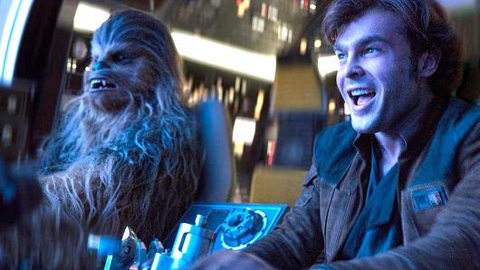 Alden Ehrenreich (right) plays the young Han Solo in the latest of the Star Wars installments, Solo, A Star Wars Story.