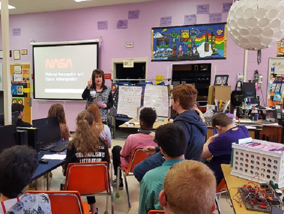 Ms. Carole Perry captivated Olympic Heights Engineering Students with her presentation.