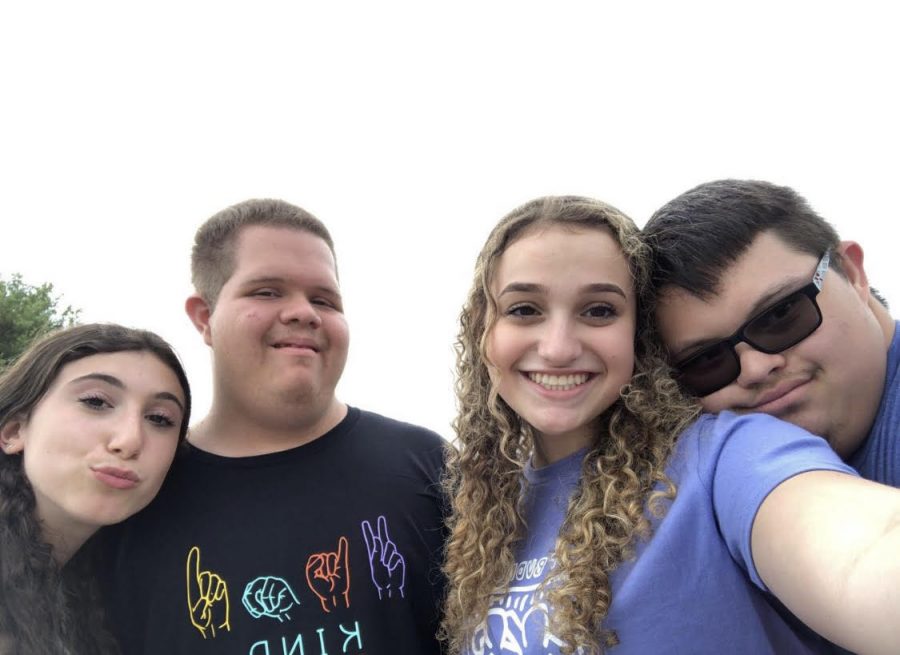 Members of the Olympic Heights Best Buddies Club include (from left to right): Marly Telchin, Roberto Alvarez, Rikki Siegel, and Andrew Chea.