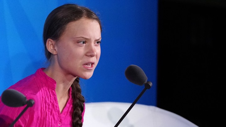 16-year-old Swedish climate activist delivers a blistering denouncement of world leaders at the  2019 United Nations Climate Action Summit in New York City, on Sept. 23.