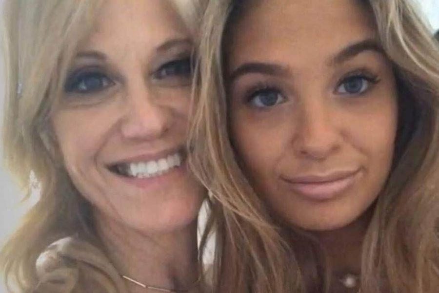 Claudia Conway (right) has alleged on social media that her mother and former counselor to President Donald Trump Kellyanne Conway (left) has verbally abused her.