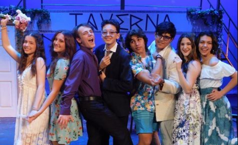 The cast of the Olympic Heights Theatre Departments production of Mamma Mia! Performances begin Friday, Feb. 10.