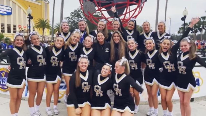 The Olympic Heights competitive cheerleading team at the UCA National Competition held at Disney World over the Feb. 10 weekend.