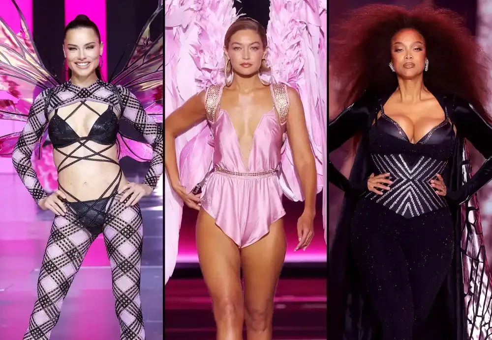 Adriana Lima, Gigi Hadid, and Tyra Banks strut down the runway in the 2024 Victoria's Secret fashion show. 

Getty Images