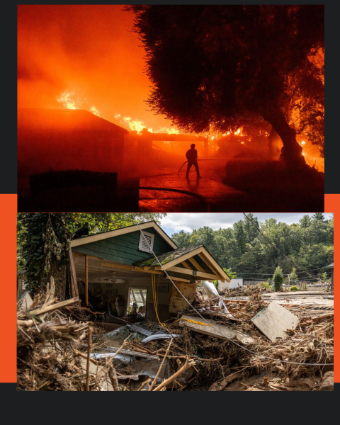 Disasters affected both California and North Carolina in the past six months.  